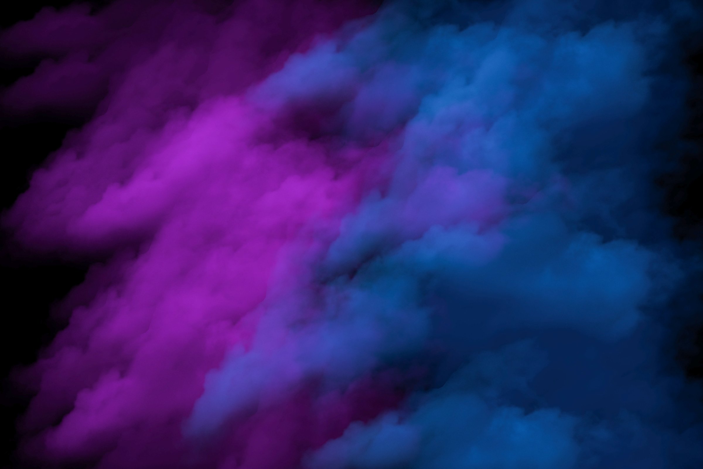 Pink and blue smoke